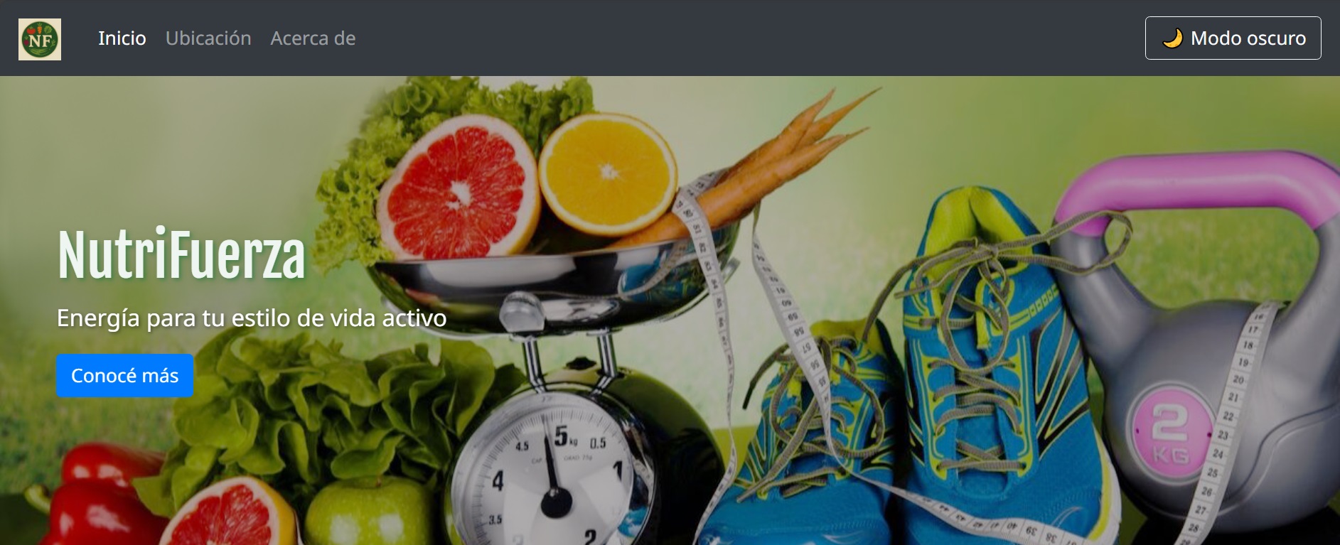 Página de inicio de NutriFuerza