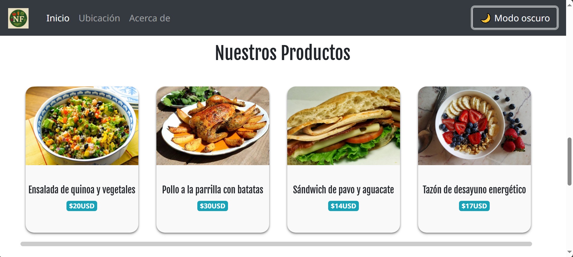 Diseño institucional de NutriFuerza