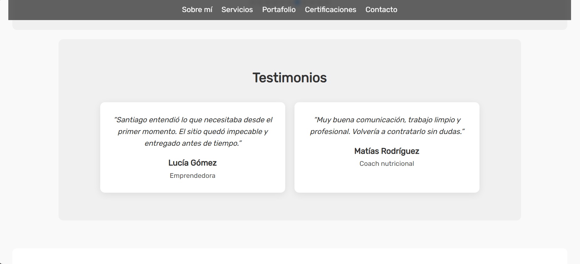 Testimonios de clientes satisfechos